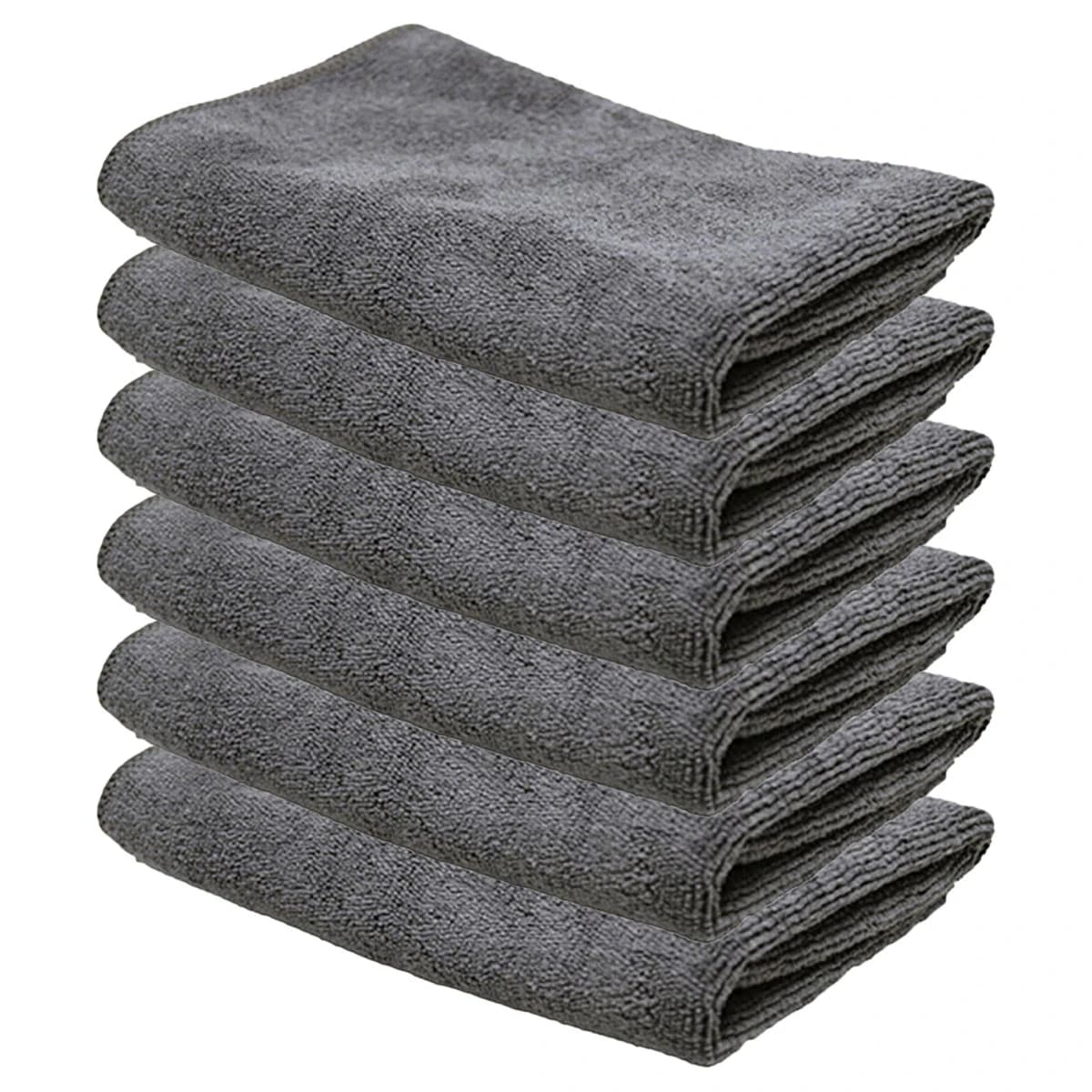 Cobra Grey All Purpose Microfiber Towel 16 x 16 Inch - 6 Pack